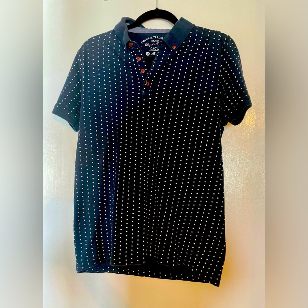 Cactus: Short Sleeved Navy Polo Shirt : Small